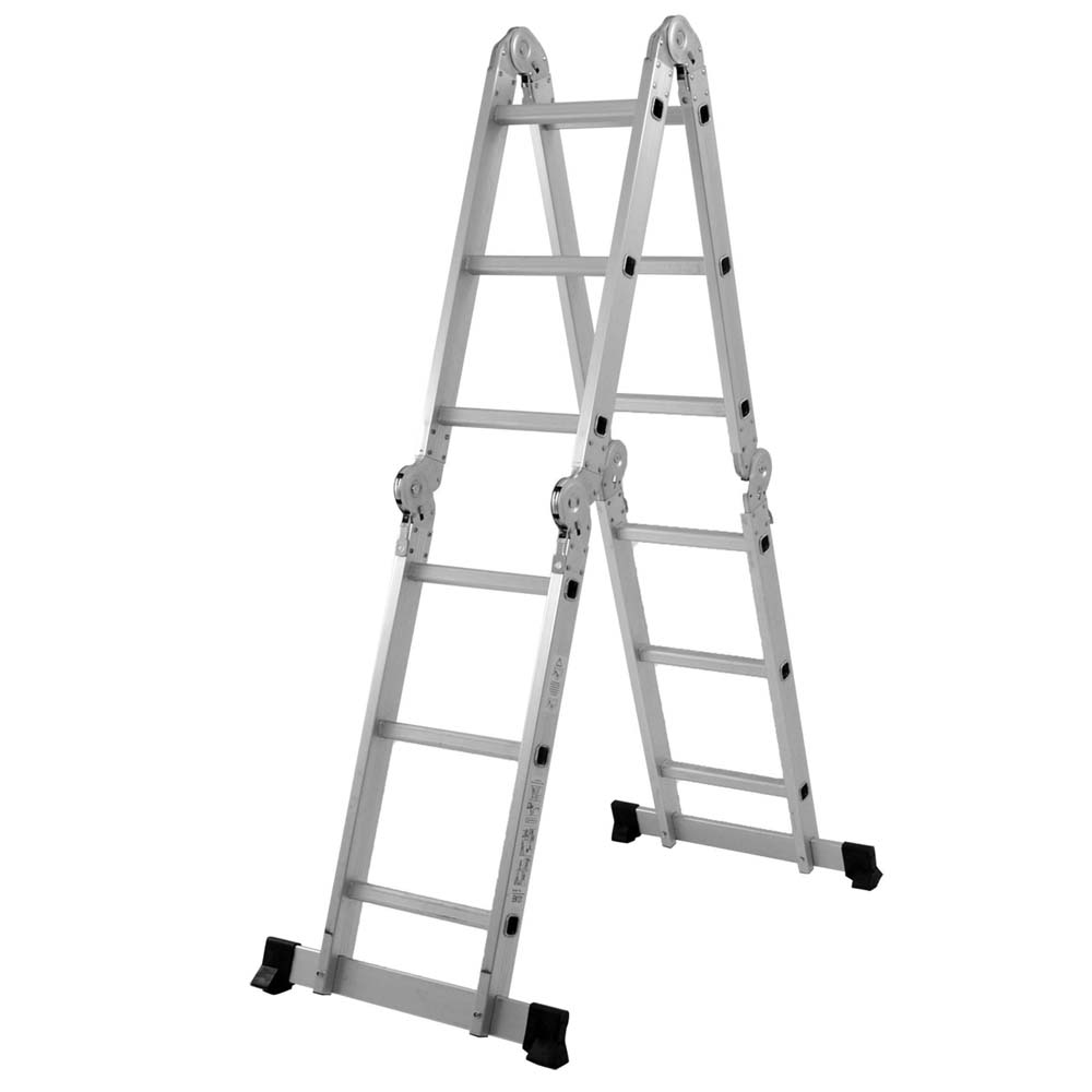 Escada Multifuncional em alumínio - 12 degraus