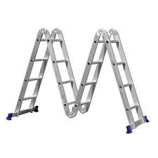 Escada multifuncional em alumínio - 15 degraus